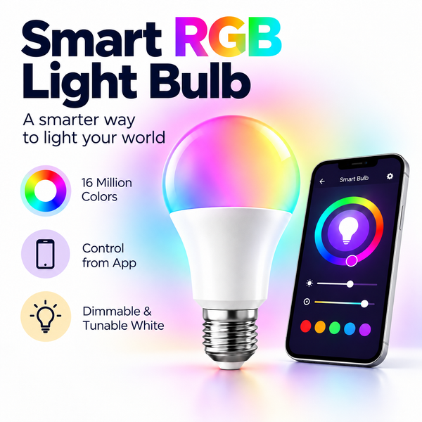 Foco Inteligente LED RGB con Bluetooth