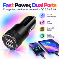 Cargador Rápido para Auto USB Doble Puerto