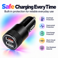 Cargador Rápido para Auto USB Doble Puerto