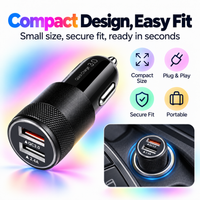 Cargador Rápido para Auto USB Doble Puerto