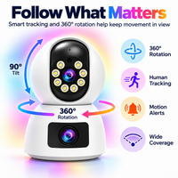 Cámara de Seguridad WiFi 4K con Doble Lente y Seguimiento Automático